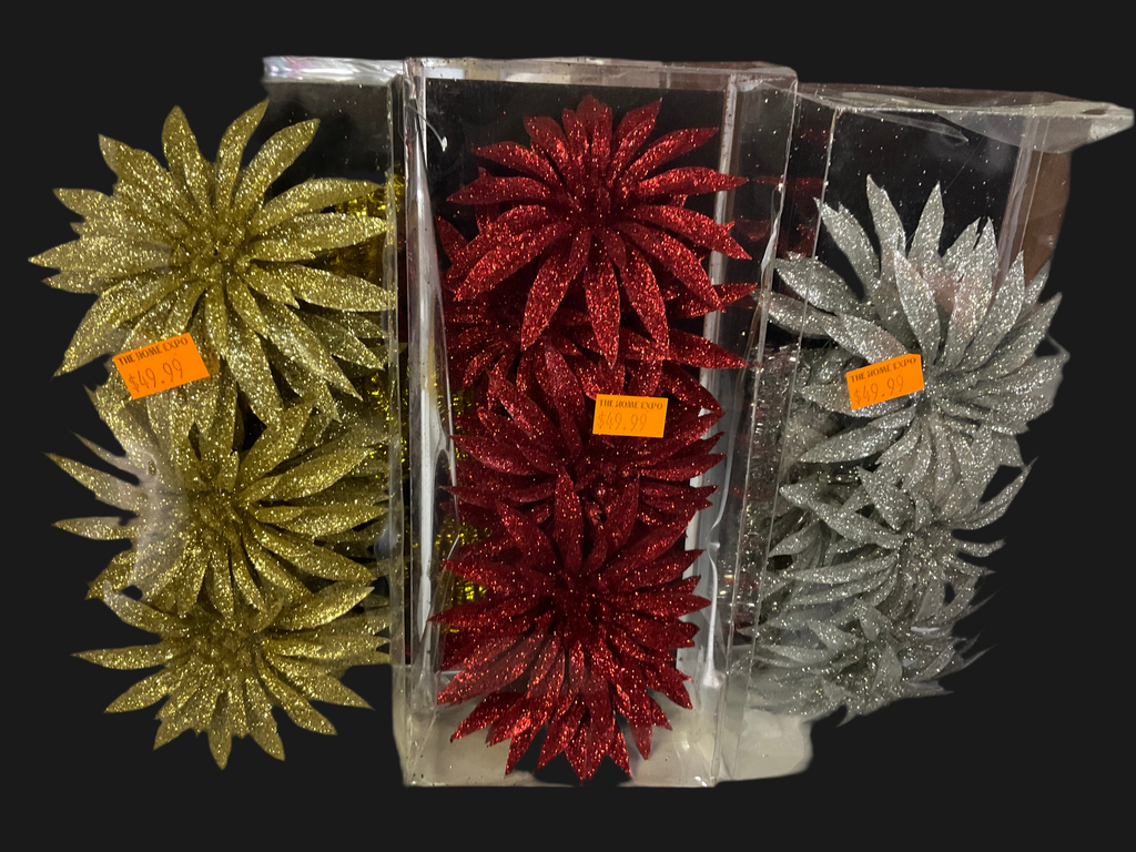 12PCS CHRISTMAS FLOWER DECORATION