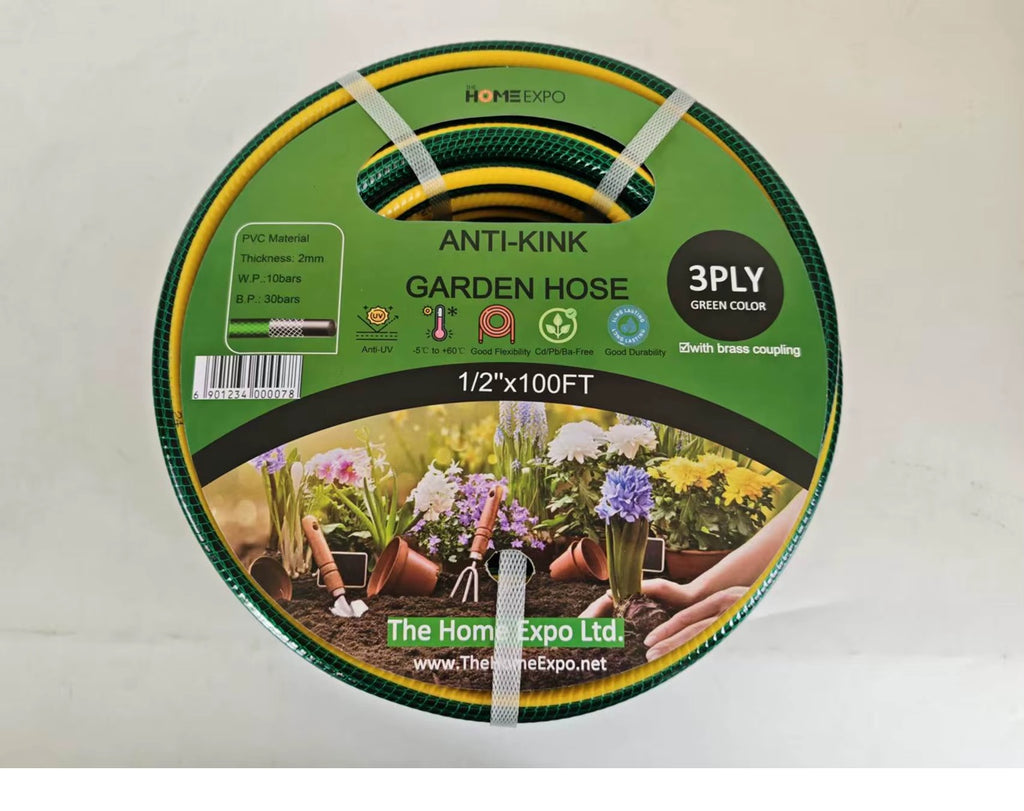 Anti-kink Garden Hose 3ply 1/2" X 100FT