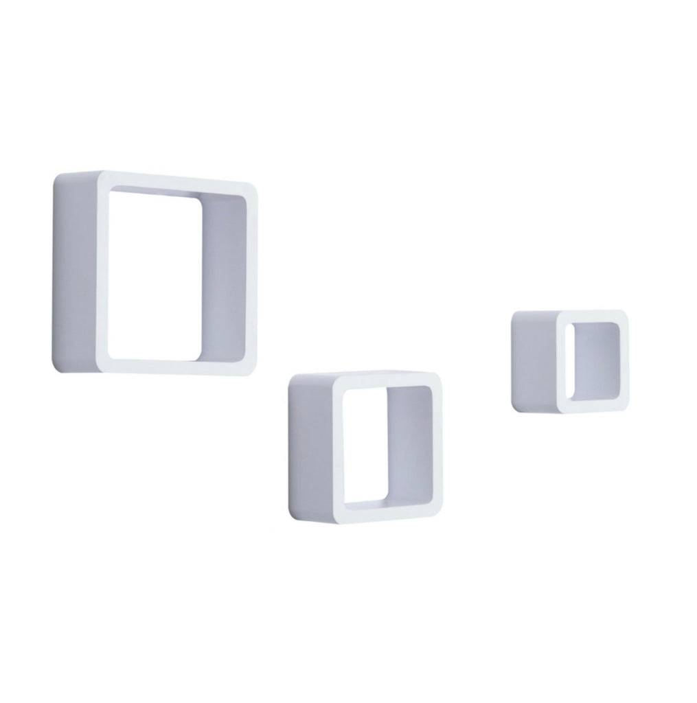 WS 3PC WOODEN WALL STORAGE BOX SET