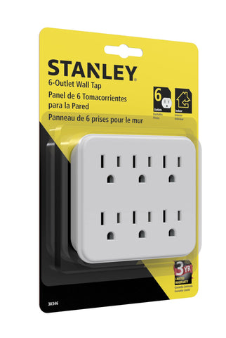 STANLEY WALL TAP (WHITE) 6 OUTLET
