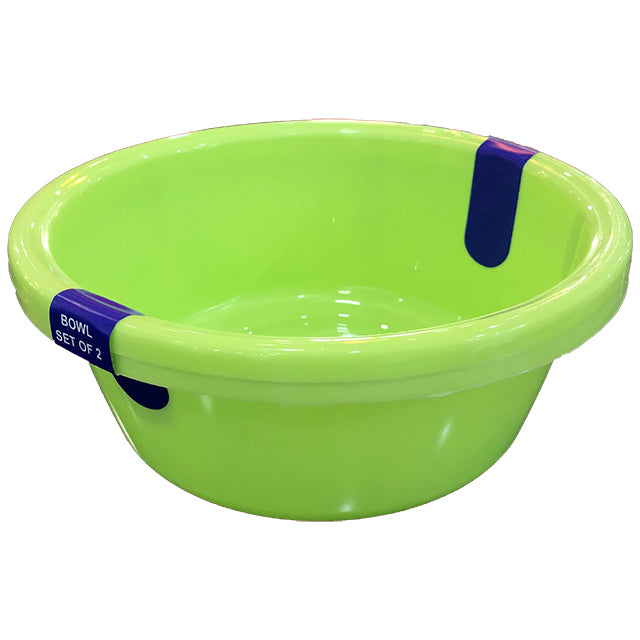 PLASTIC BOWL 2PK GREEN