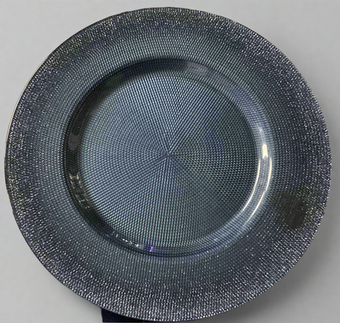 EPURE CHARGER PLATE BLUE GLITTER