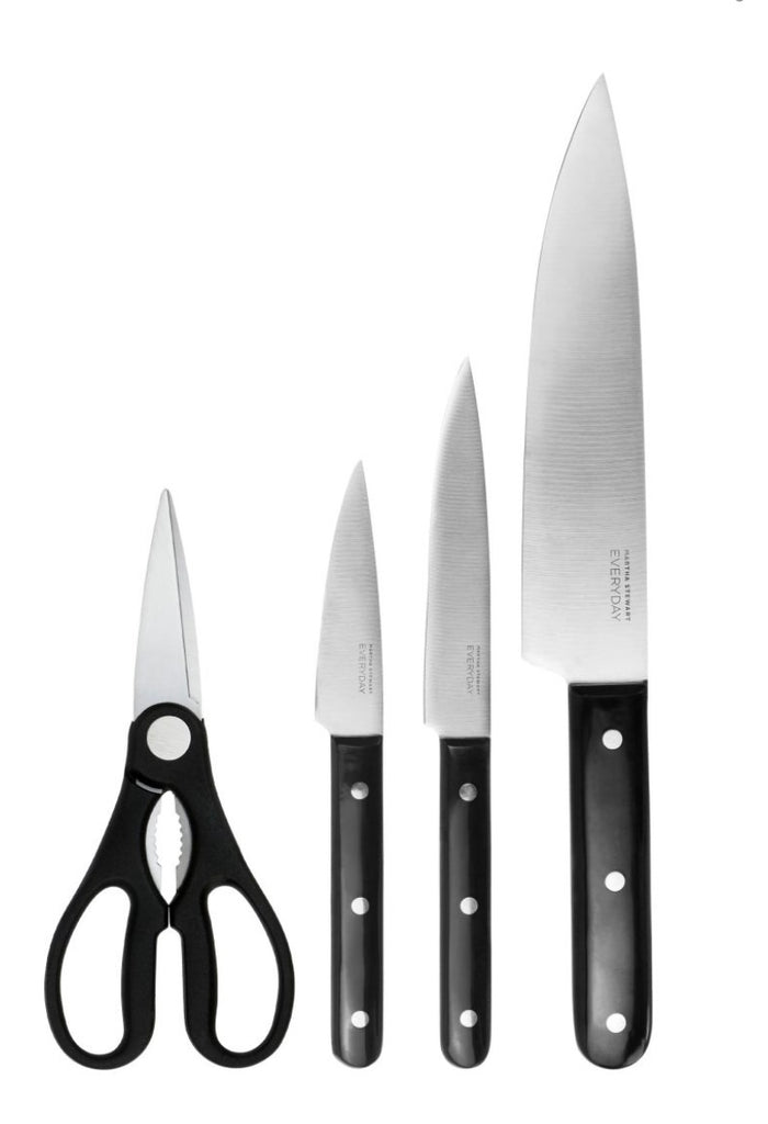 MARTHA STEWART EVERYDAY 4PC STAINLESS STEEL CUTLERY SET