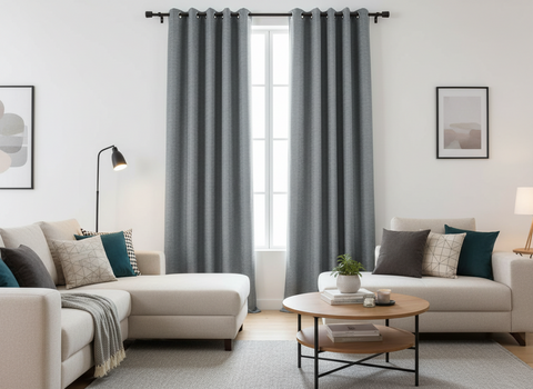 Classy homes woven jacquard curtain panel