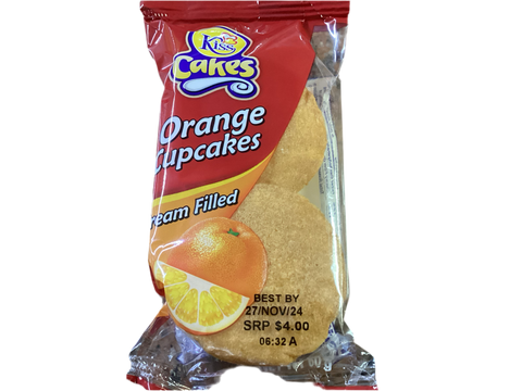 KISS ORANGE CUPCAKES CREAM FILLED