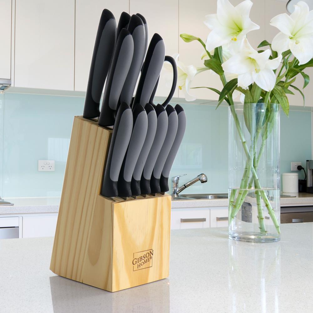 GIBSON DORIAN 14PC KNIFE SET ON BLOCK