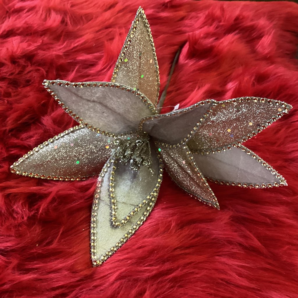 GOLD GLITTER POINSETTIA