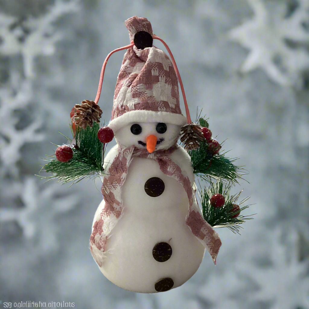 PLASTIC DECORATED CHRISTMAS SNOWMAN