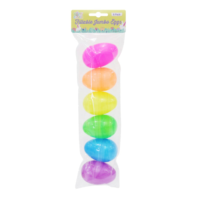 6 PK FILLABLE JUMBO EASTER EGGS