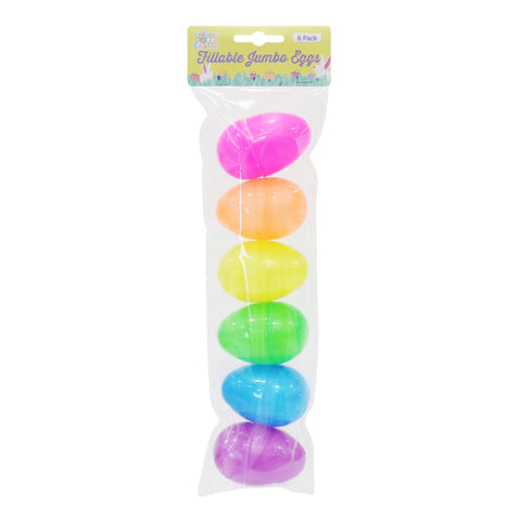 6 PK FILLABLE JUMBO EASTER EGGS
