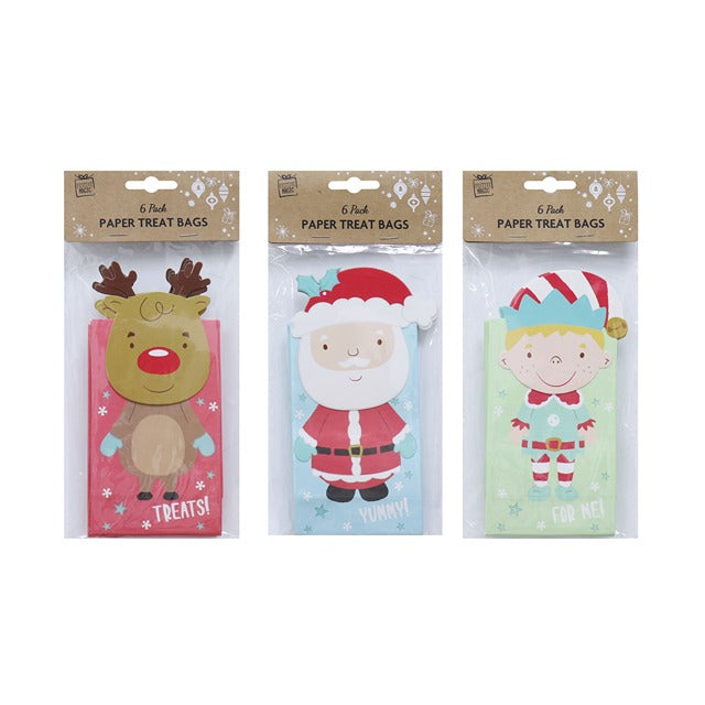 XMAS TREAT BAGS (6pk) asst