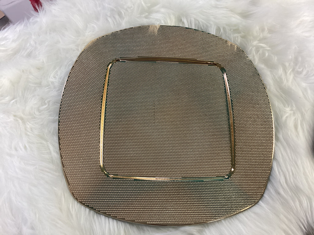 Gold Plastic Charger Plate