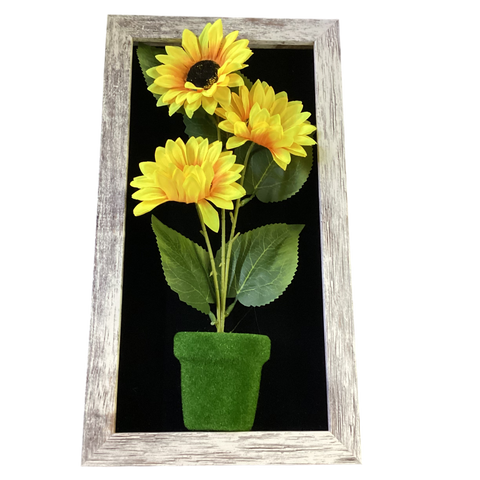 WS FRAMED ARTIFICIAL SUNFLOWER