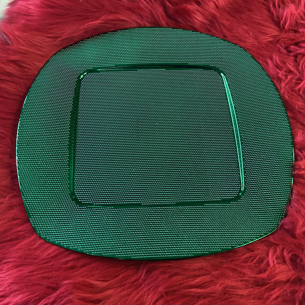 CHARGER PLATES (green)