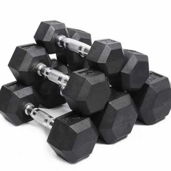 PJY-001 Hexagonal Fixed Rubber Dumbbell