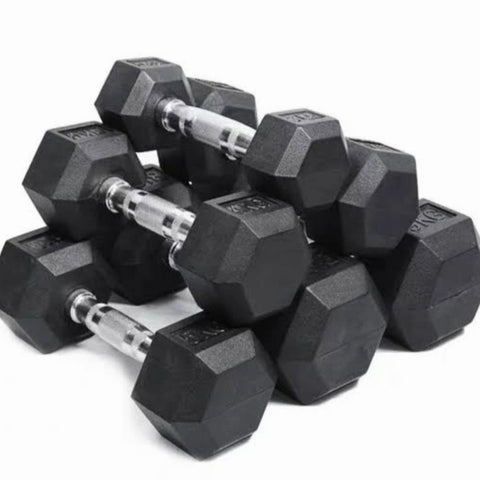 PJY-001 Hexagonal Fixed Rubber Dumbbell