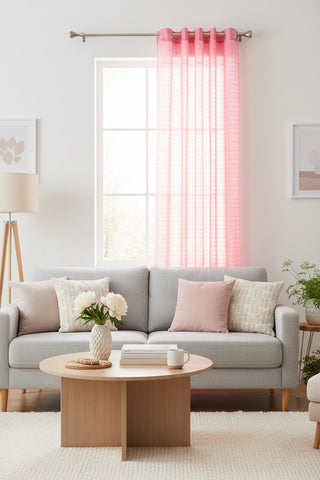 Classy Homes Window Curtain Pink