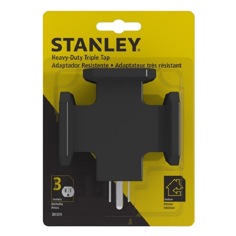 STANLEY HEAVY DUTY TRIPLE TAP BLACK 3 OUTLET