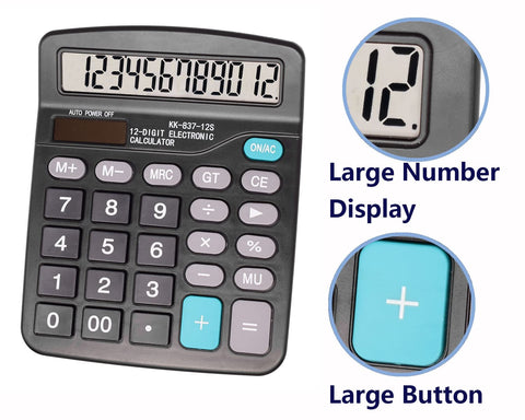 12DIGIT ELECTRONIC CALCULATOR (KK-837-12S)