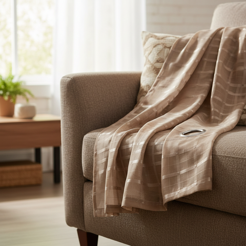 CLASSY HOMES TAUPE SHEER PANEL