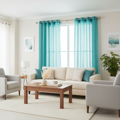 Classy homes solid sheer panel (emerald)