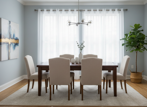 Classy homes sheer panel white