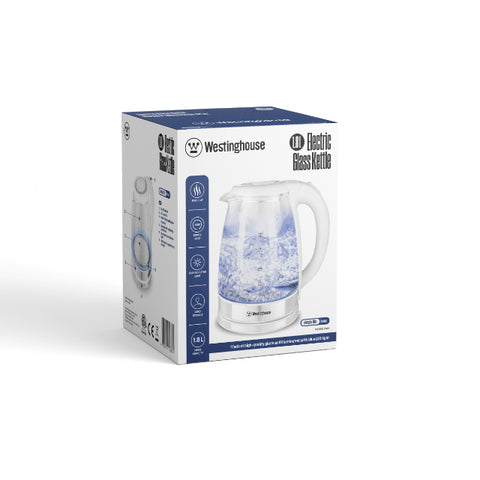 WESTINGHOUSE 1.8L GLASS KETTLE SIMPLE LIFE