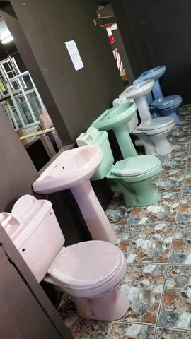 VICTORY COMBO C/C P TRAP TOILET SET COLORED
