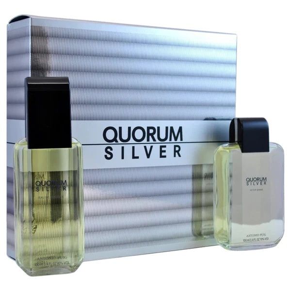 QUORUM SILVER MEN 2PC SET