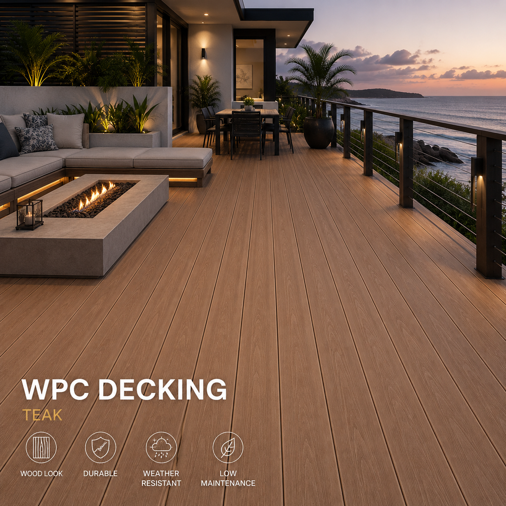 TEAK/ANTIQUE WPC DECKING