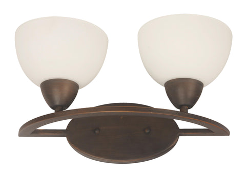 02951-9 2LT WALL LAMP COFFEE BROWN FINISH