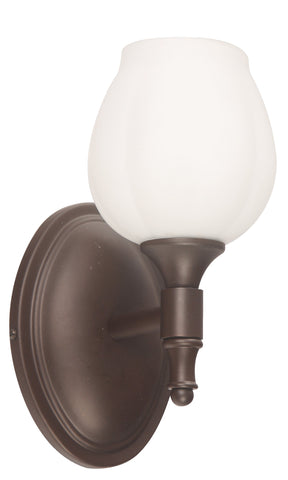 03039-9 1LT VANITY LAMP OIL BRUSHED BRONZE FINISH