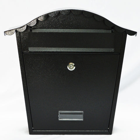 BLACK HOUSE SHAPED MAIL BOX