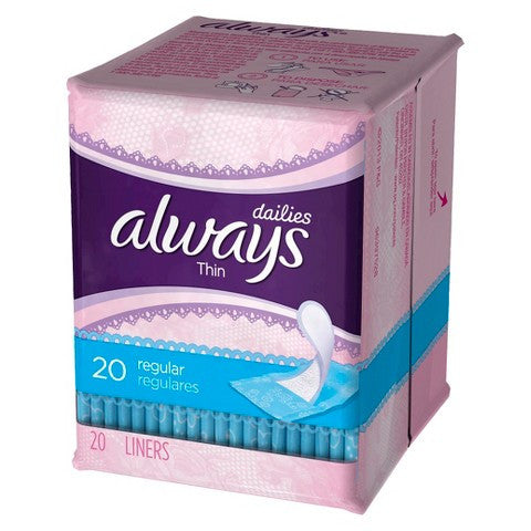 Dailies Always 20 Thin Liners