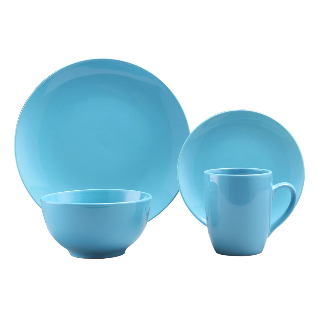 STONEWARE DINNER SET 16PC BLUE