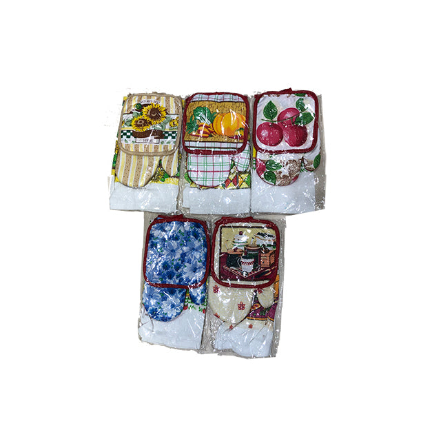 KITCHEN LINEN SET 3PCS SET ASSORTED