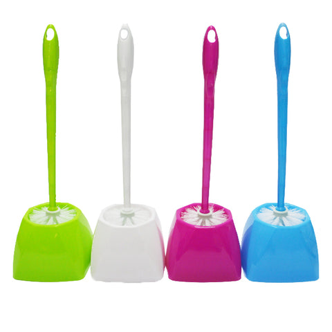 PLASTIC TOILET BRUSH W/HOLDER