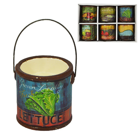 20016909 DECORATIVE CANDLE IN CERAMIC BUCKET 7CM
