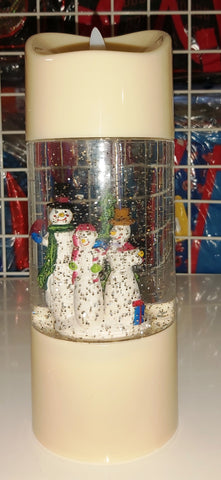 LIGHTED GLITTER SWIRL CANDLE