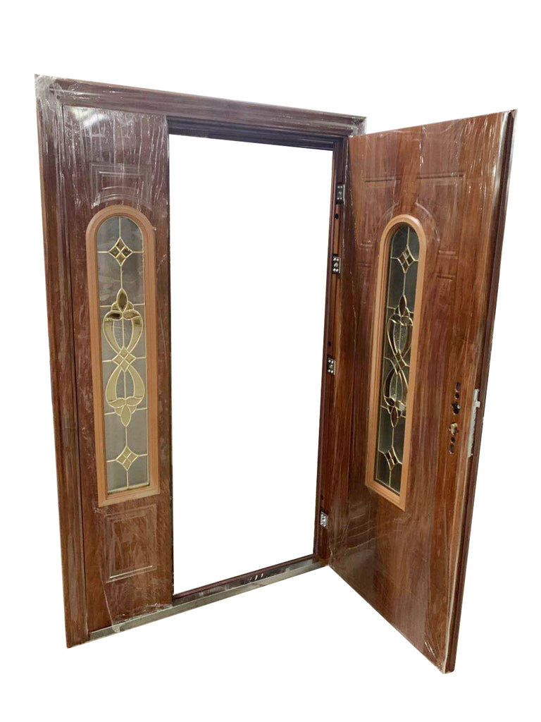 GLASS 2 DOOR & HALF STEEL SECURITY DOOR COLOR 3