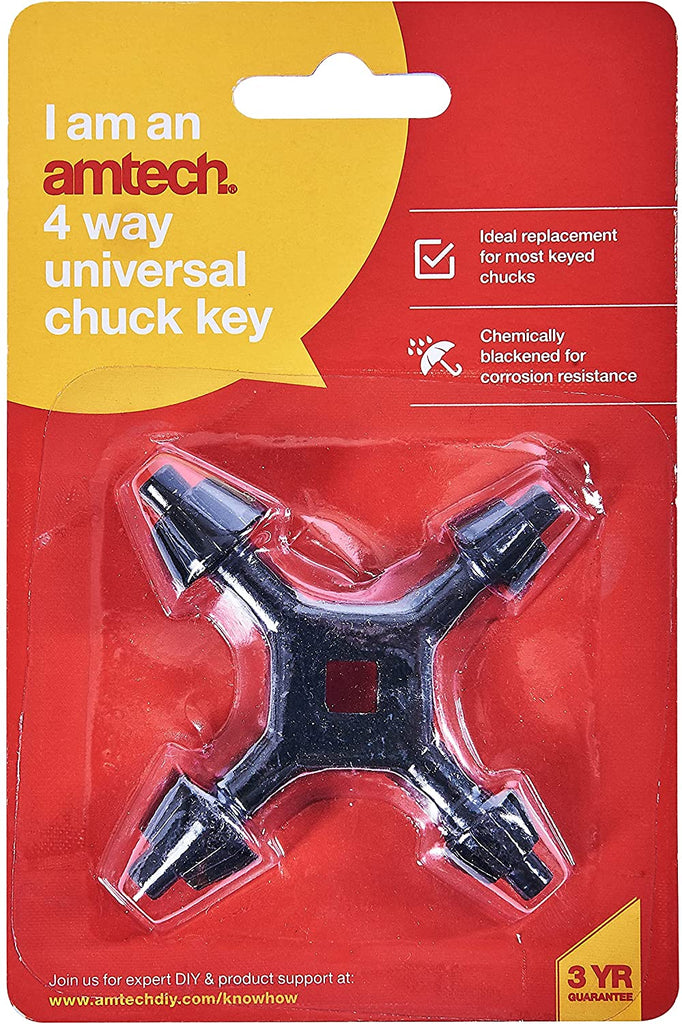 AMTECH 4 WAY UNIVERSAL CHUCK KEY