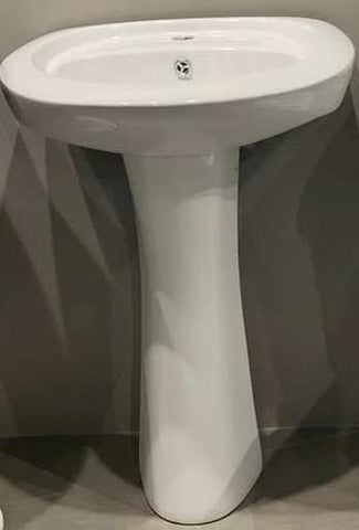 ANCHOR VITREOUS HYGINE WHITE SINK & PEDESTAL