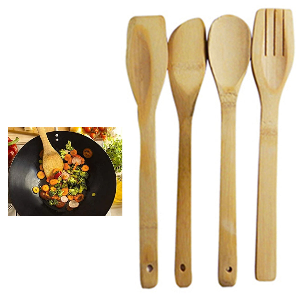BAMBOO KITCHEN TOOLS 4PCS SPOON SET 50197