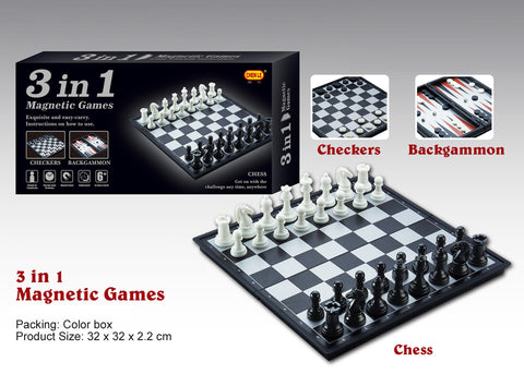 3 IN 1 MAGNETIC BOARD GAME