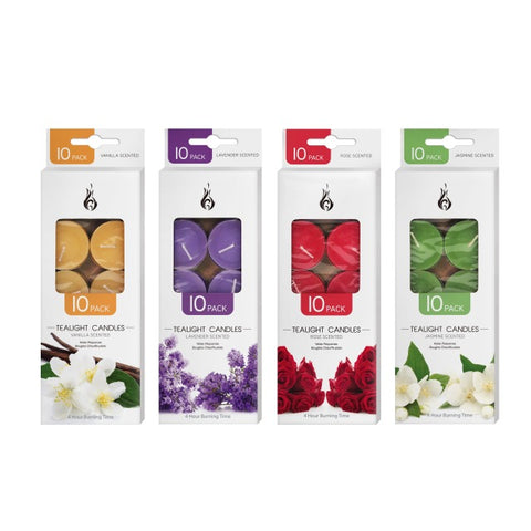 CANDLE TEALIGHT SCENTED 14G 10PK
