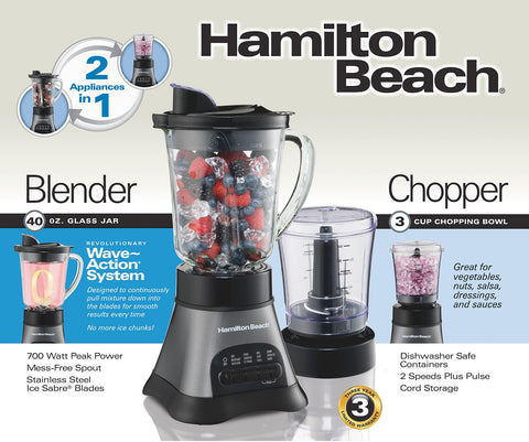 HAMILTON BEACH BLENDER & CHOPPER 58164