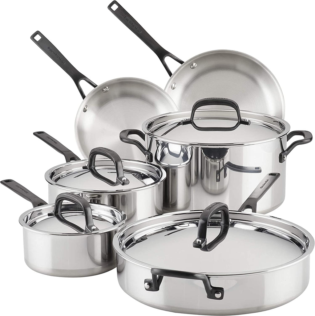 KITCHENAID STAINLESS STEEL 10PC POT SET