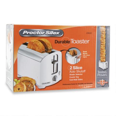 PROCTOR SILEX 2 SLICE TOASTER WHITE