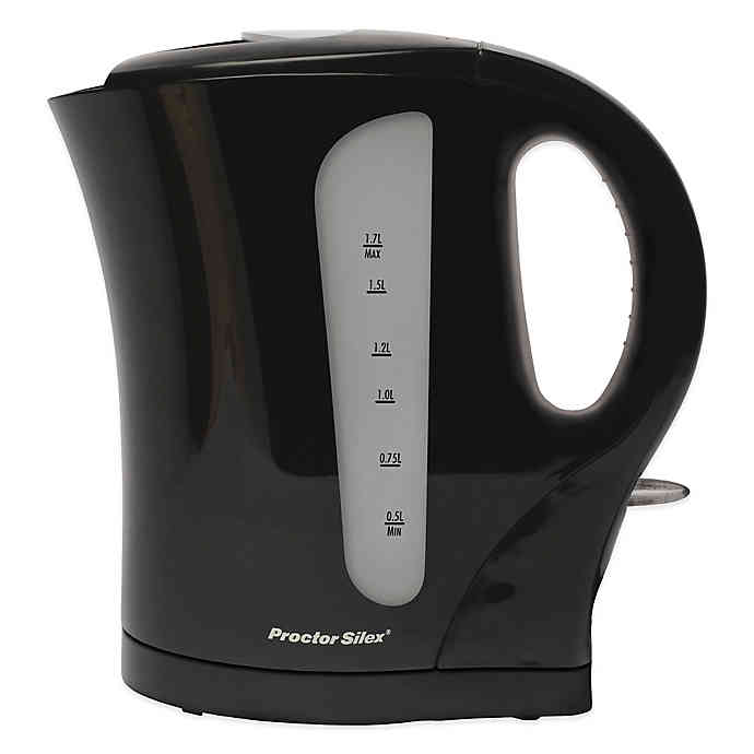 PROCTOR SILEX ELECTRIC KETTLE 1.7LT BLACK CORDLESS