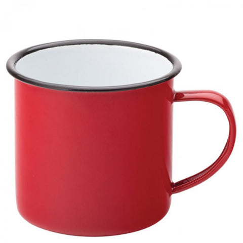 RED ENAMEL MUG 10CM